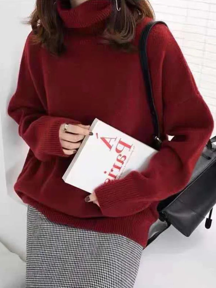 Naisten Turtleneck Neulepaita Villa-sekoitetta 4