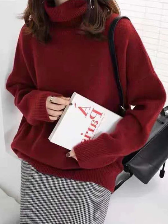 Naisten Turtleneck Neulepaita Villa-sekoitetta 4