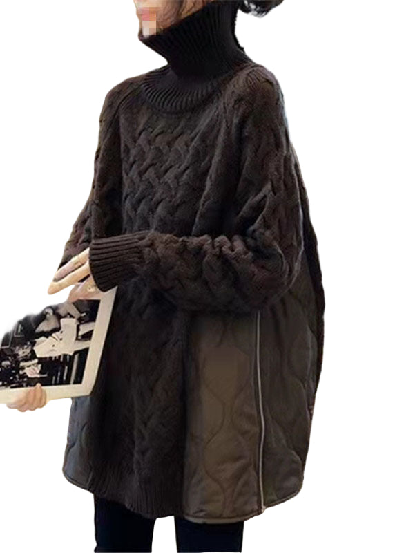 Naisten Turtleneck Paksu Syksyinen Villapusero 0