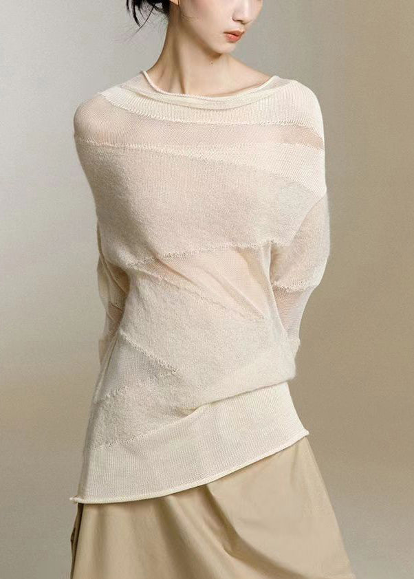 Naisten Turtleneck Toppi Beige 1