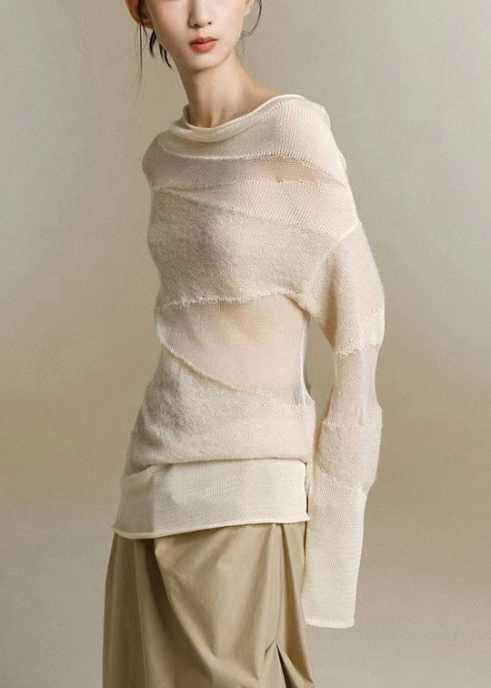 Naisten Turtleneck Toppi Beige 3