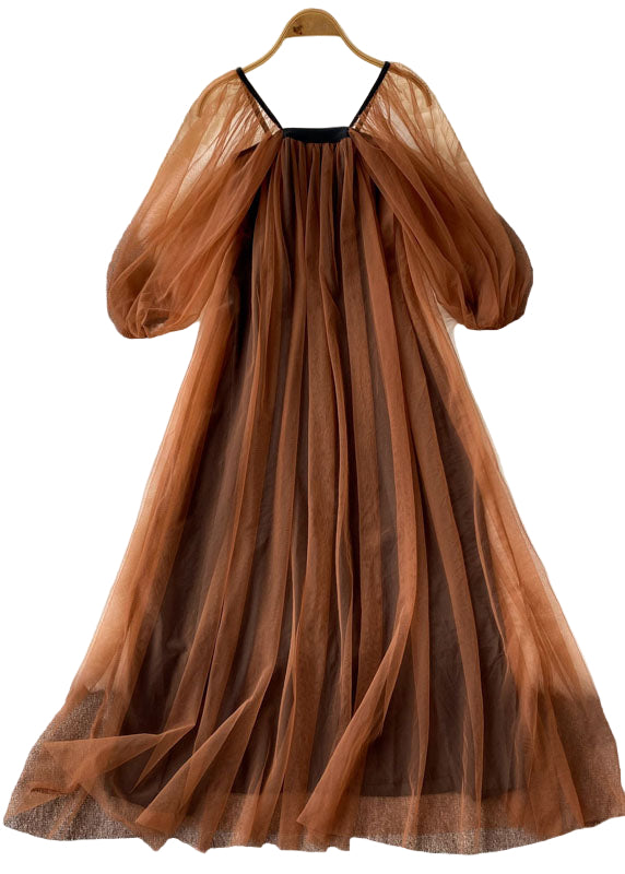 Naisten Tylli Mekko Neliökauluksella 0