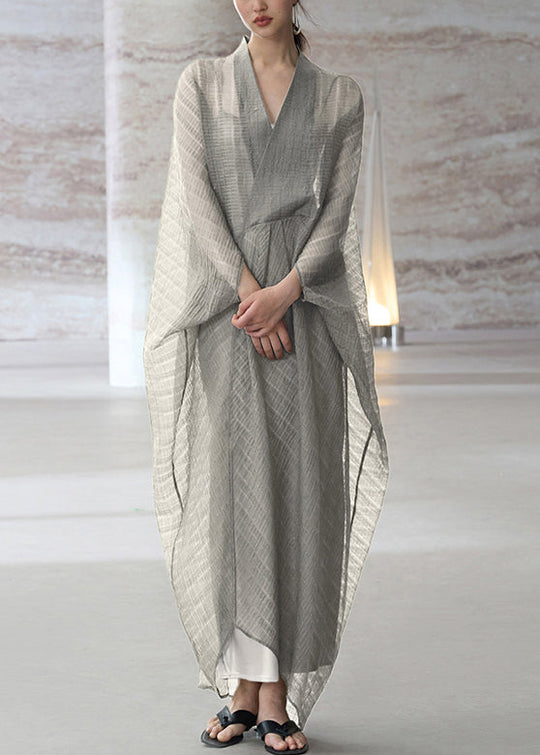 Naisten V-kaula-aukkoinen Patchwork-mekko 2