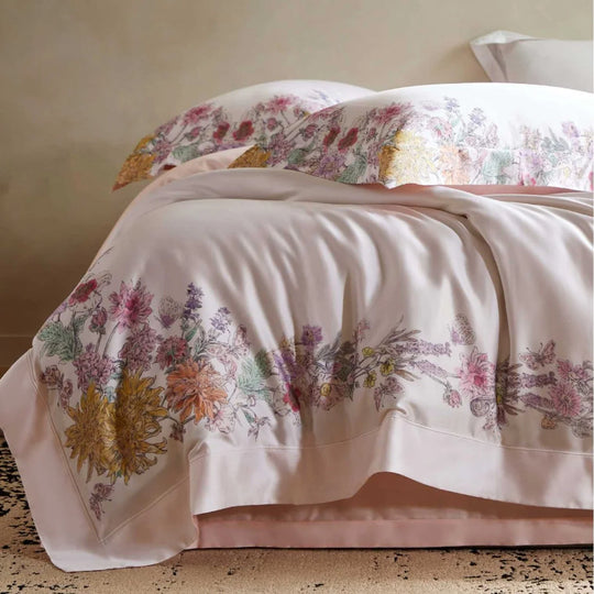 Naisten Vuodevaatesetti Kukkaisella Reunuksella Moderni Tyyli 0