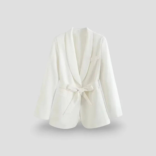 Naisten Vyöllinen Bleiseri Huivikauluksella 4