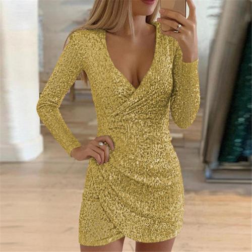 Naisten Wickelkleid Kimaltava Mukava Materiaali 5