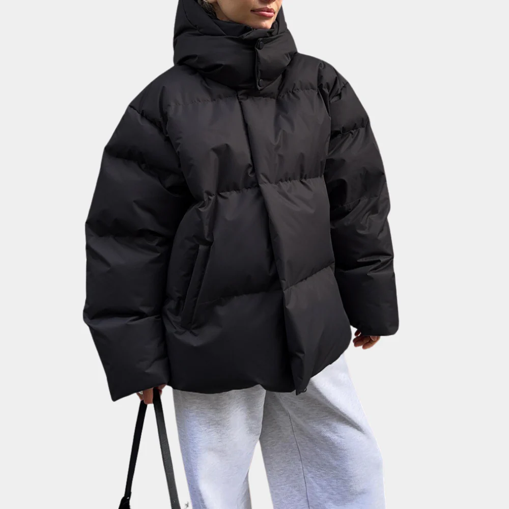 Naisten Ylipitkä Padded Takki - Vuorattu Huppu 3