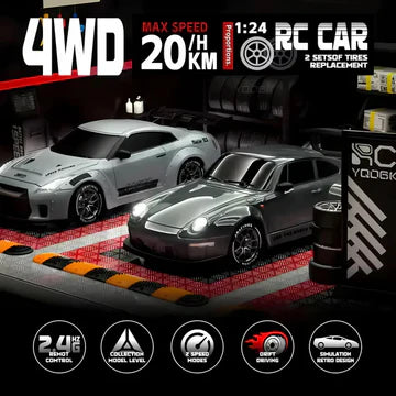 Neliveto RC Auto Drift Master LED-valoilla 1