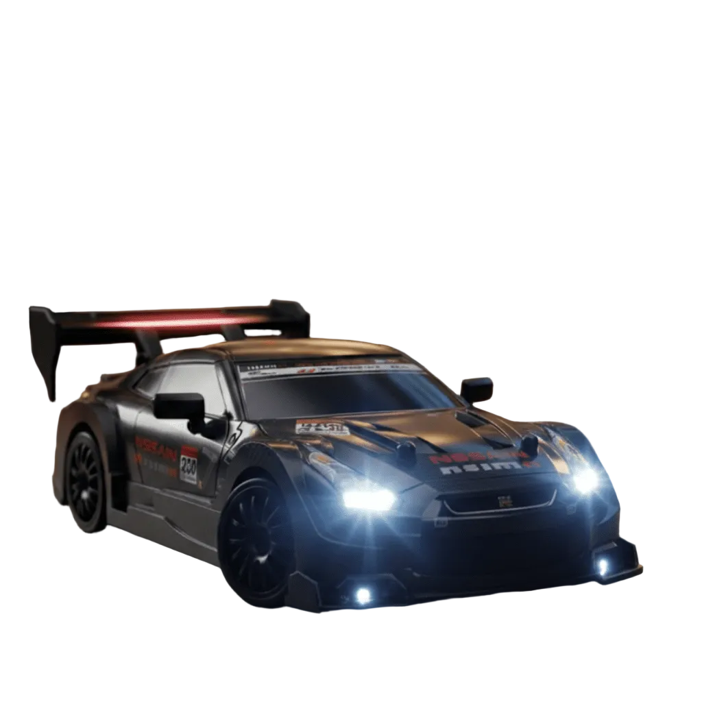 Nelivetoinen RC-drift-auto erityisillä renkailla 0