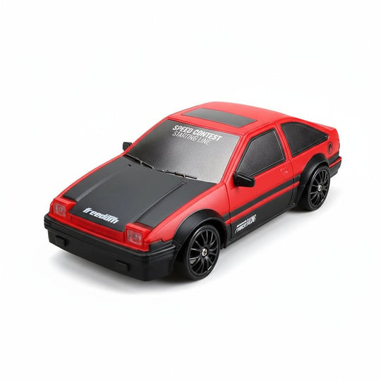 Nelivetoinen RC-drift-auto erityisillä renkailla 13