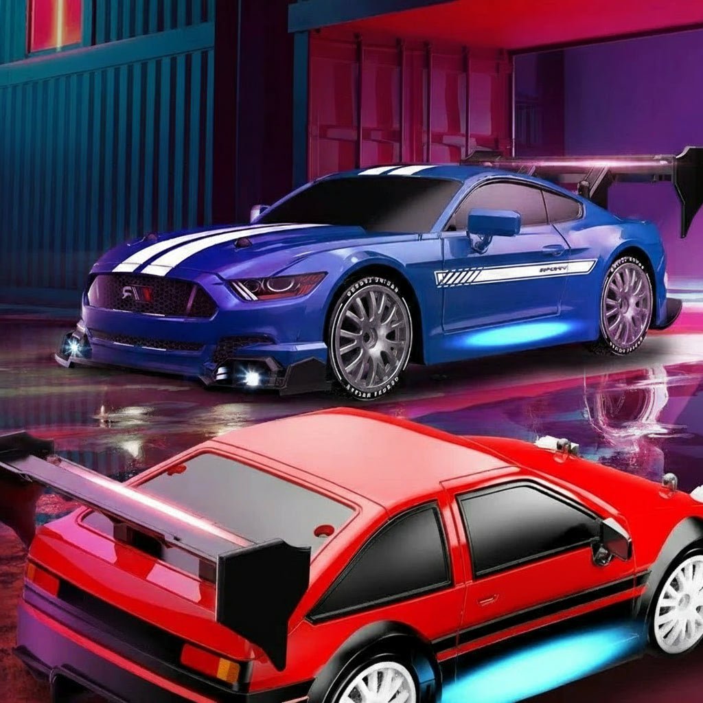 Nelivetoinen RC-drift-auto erityisillä renkailla 4