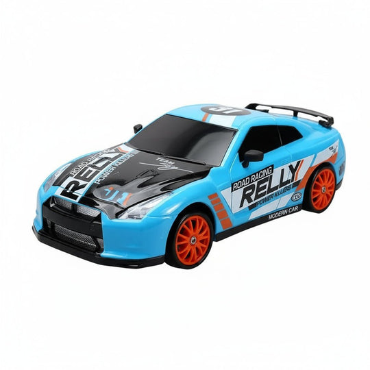 Nelivetoinen RC-drift-auto erityisillä renkailla 8
