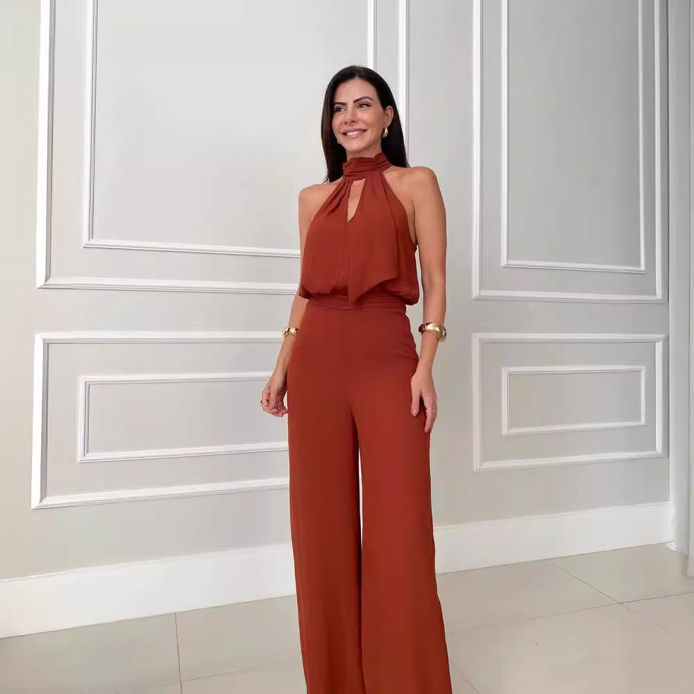 Naisten Jumpsuit Mukava Polyesteri Ergonominen Muotoilu-5