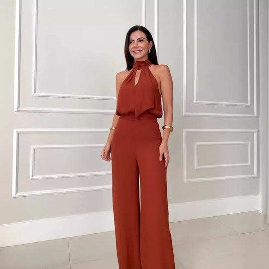 Naisten Jumpsuit Mukava Polyesteri Ergonominen Muotoilu-5