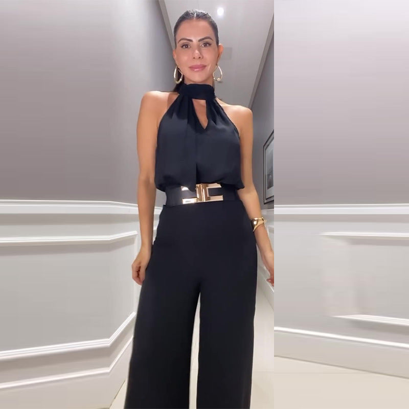 Naisten Jumpsuit Mukava Polyesteri Ergonominen Muotoilu-4