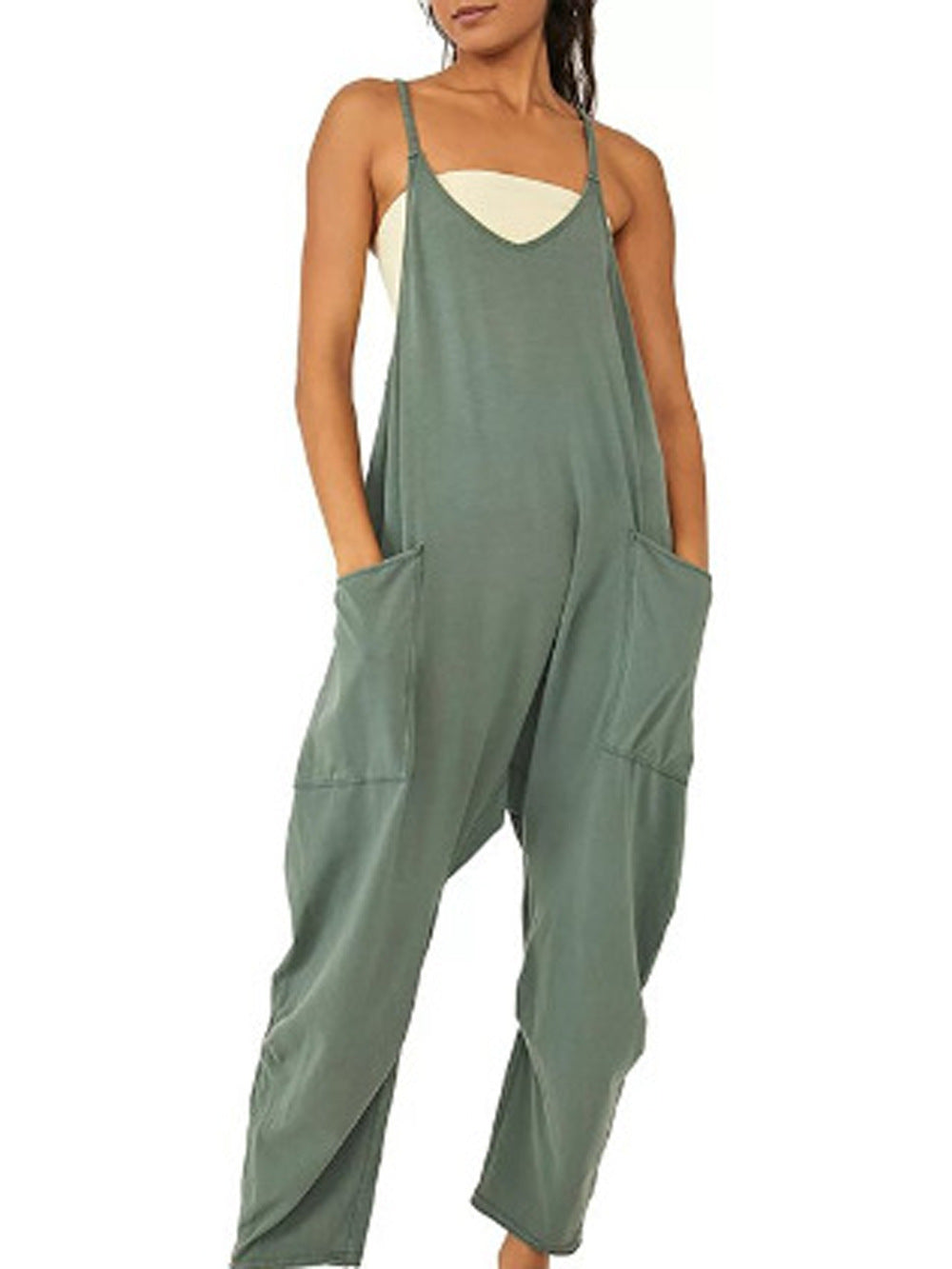 Naisten Rento Jumpsuit Ilmavasta Kankaasta Kevyt Mukava Malli