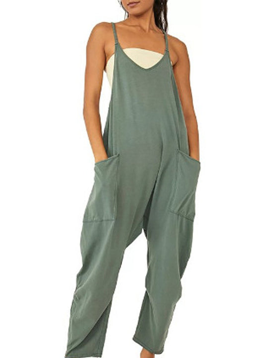 Naisten Rento Jumpsuit Ilmavasta Kankaasta Kevyt Mukava Malli