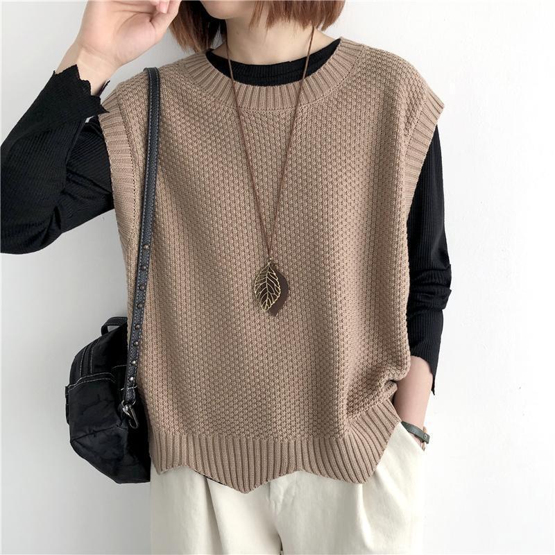 Naisten Pusero Hihaton Pyöreällä Pääntiellä Pehmeä Kangas