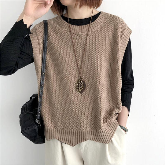 Naisten Pusero Hihaton Pyöreällä Pääntiellä Pehmeä Kangas