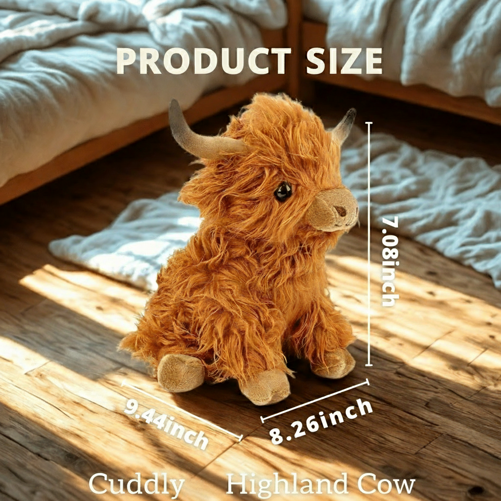 Pehmolelu Highland Cow Mukava Kumppani 1