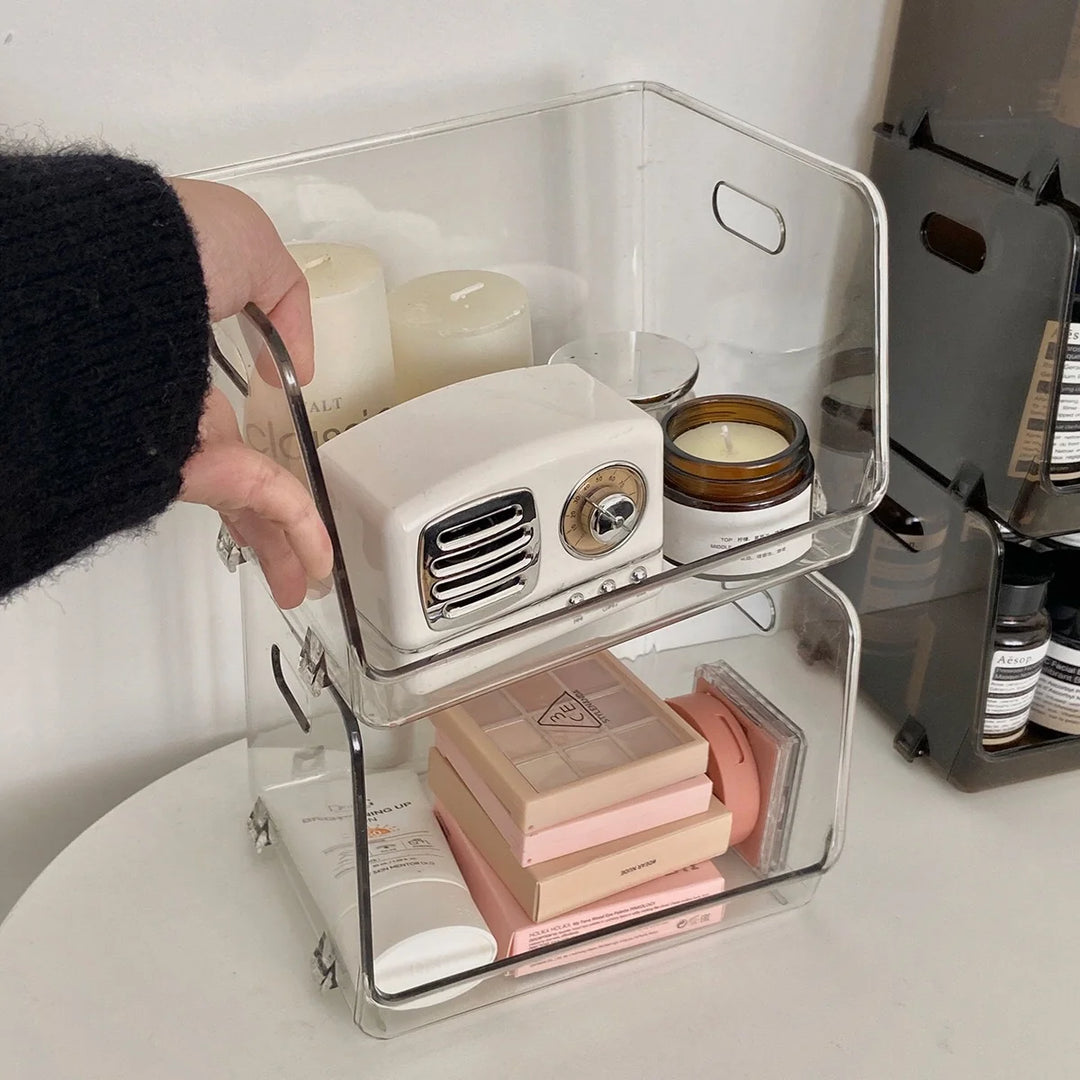 Pinottava kosmetiikkajärjestelijäsetti savunvärinen moderni design 1
