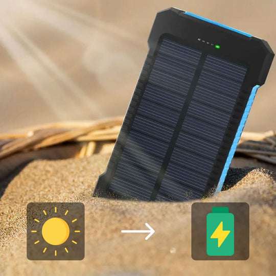 Power Bank Vedenpitävä Aurinkoenergialla 30 000 mAh 6