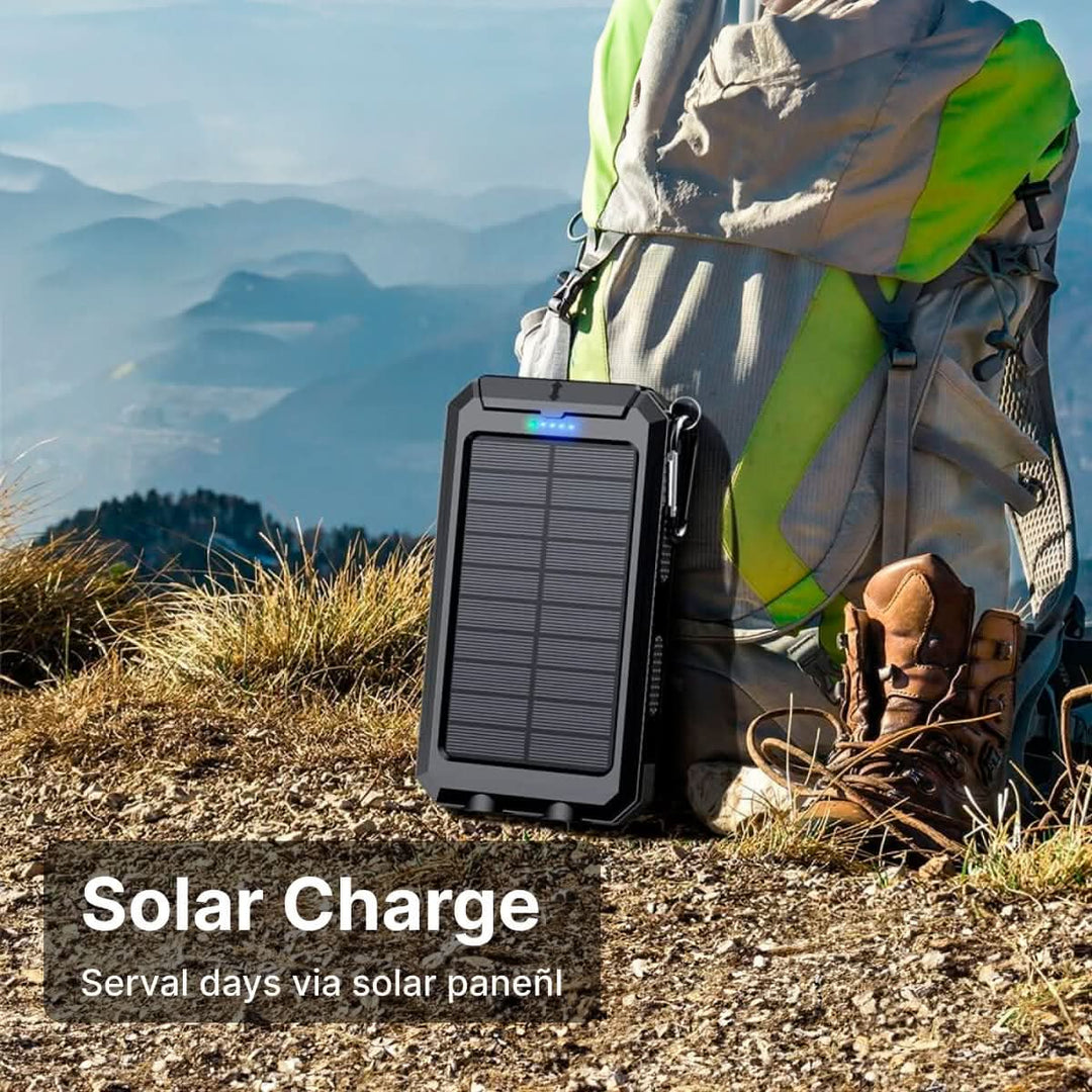 Power Bank Vedenpitävä Aurinkoenergialla 30 000 mAh 7