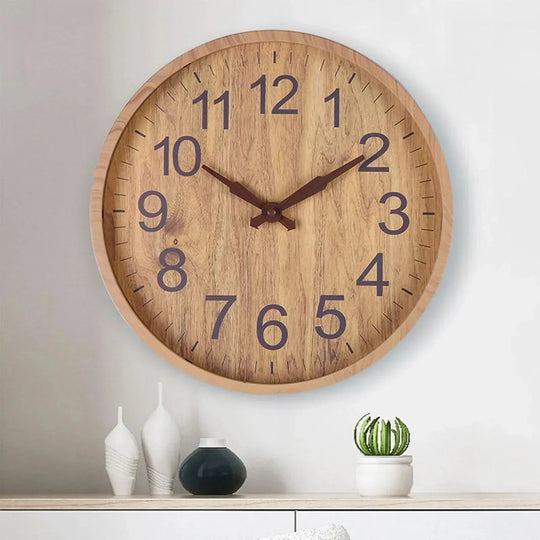 Puinen Seinäkello Minimalistisella Muotoilulla 1