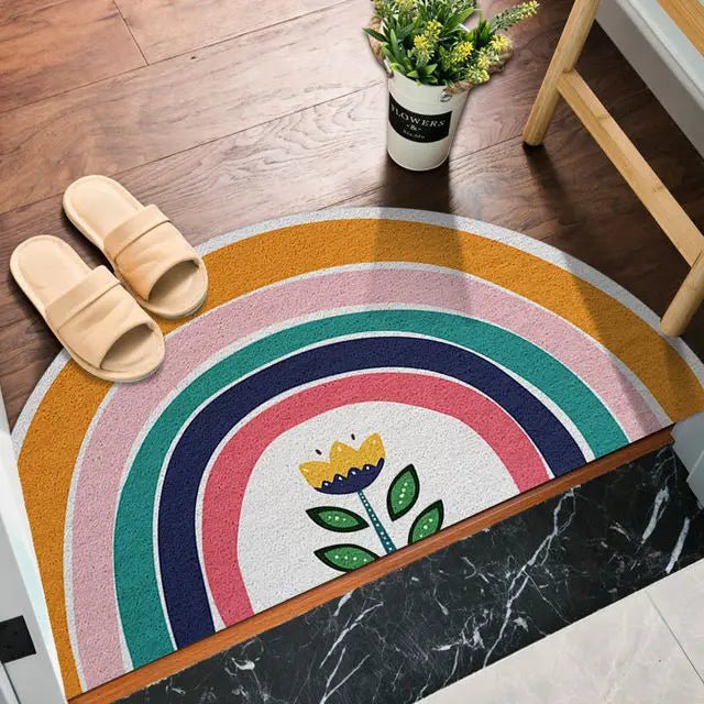 Puoliympyrä Ovimatto Sateenkaari- ja Vesimeloniprintillä 3