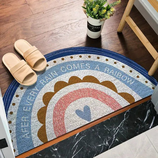 Puoliympyrä Ovimatto Sateenkaari- ja Vesimeloniprintillä 5