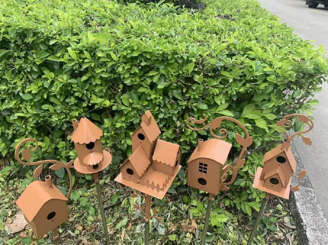 Puutarhan Metallinen Lintukoti Koristeellinen 4