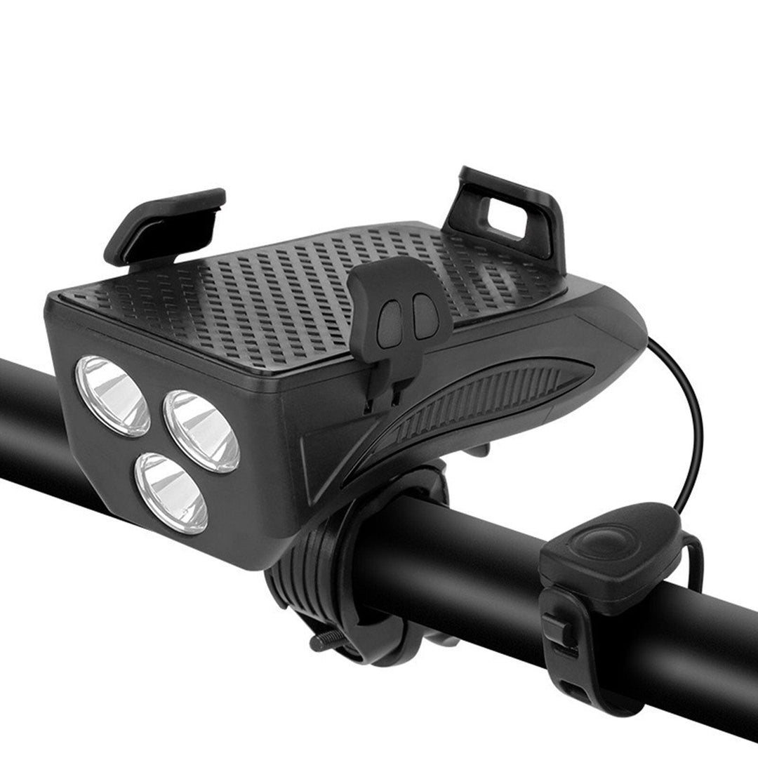 Pyöräilijöille suunniteltu 4-in-1 LED-lamppu, Powerbank ja Puhelinpidike 5