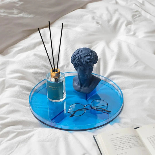 Pyöreä Säilytysalusta Kylpyhuoneeseen ja Meikkipöydälle Moderni Muotoilu 9