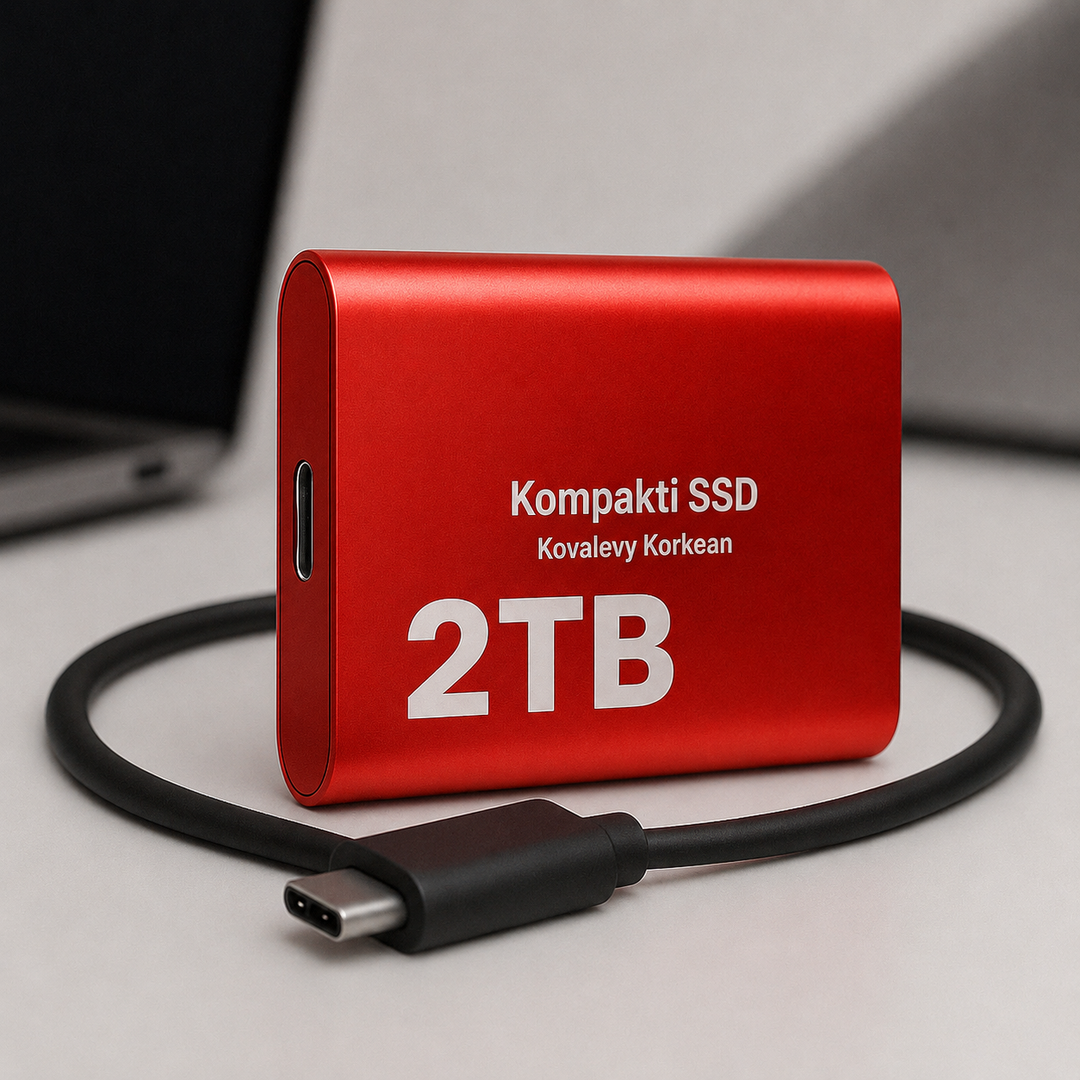 Kompakti SSD Kovalevy Korkean Nopeuden Tallennus USB-C 1050MB/s