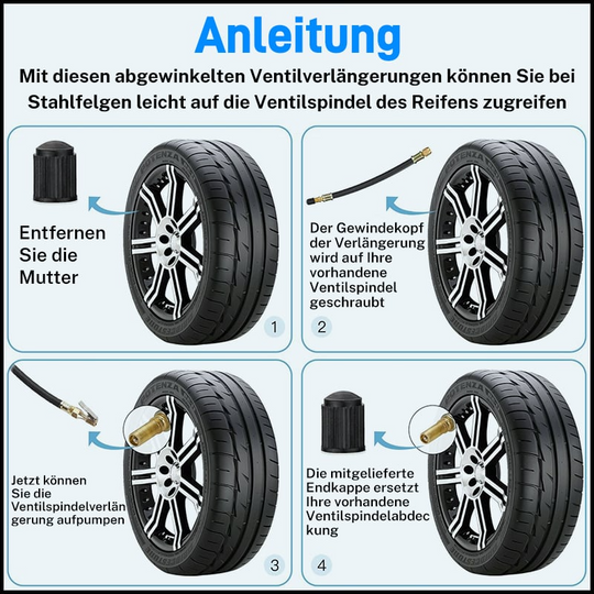 Rengasventtiilin pidennykset Universaali Käyttöön 7