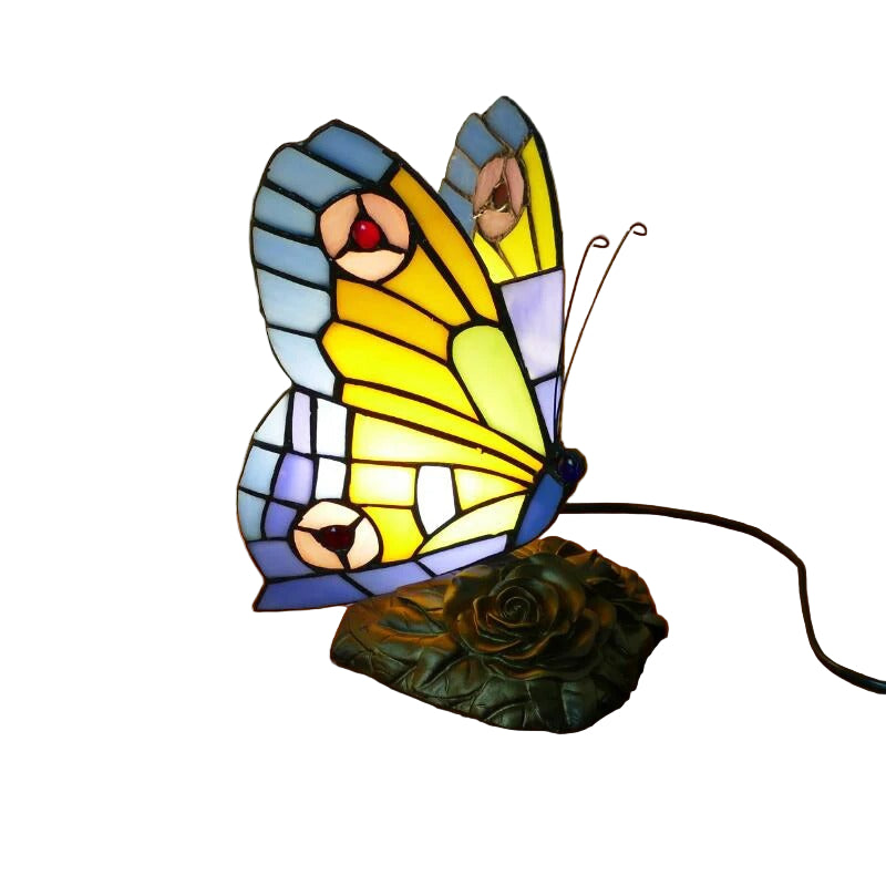 Retro Lasimaalaus Perhospöytävalaisin 0