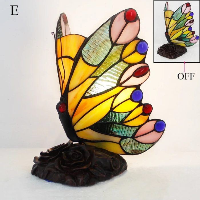 Retro Lasimaalaus Perhospöytävalaisin 7