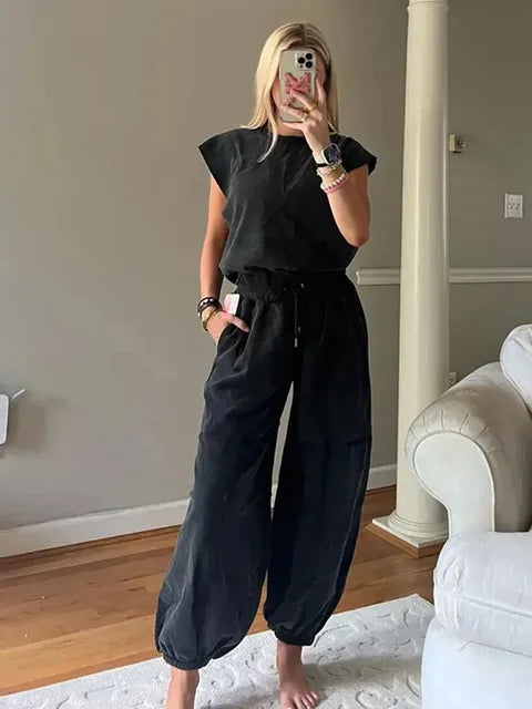 Variant image for Naisille Rento Jumpsuit Avoin Selkä Polyesteri-36