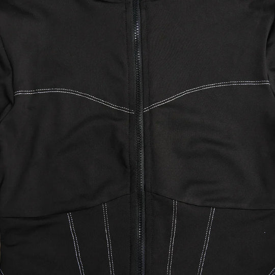 Naisten Bodycon Hyppypuku O-kaula Pitkät Hihat Polyesteri Spandex-3