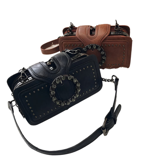 Naisten Pieni Laukku Vintage-tyyli PU-nahasta Säädettävällä Olkahihnalla 2
