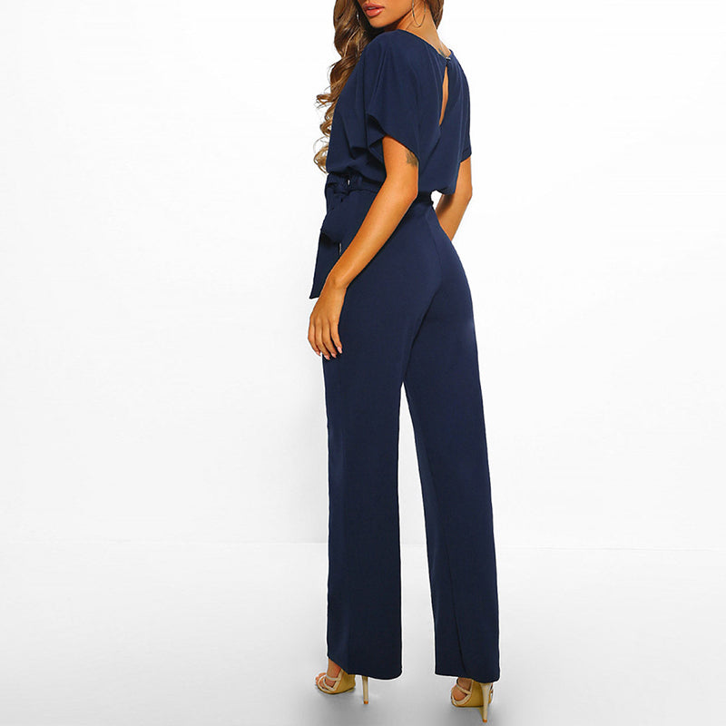 Naisten Jumpsuit Leveillä Jaloilla Pitsi-yksityiskohdilla Polyesteri-6