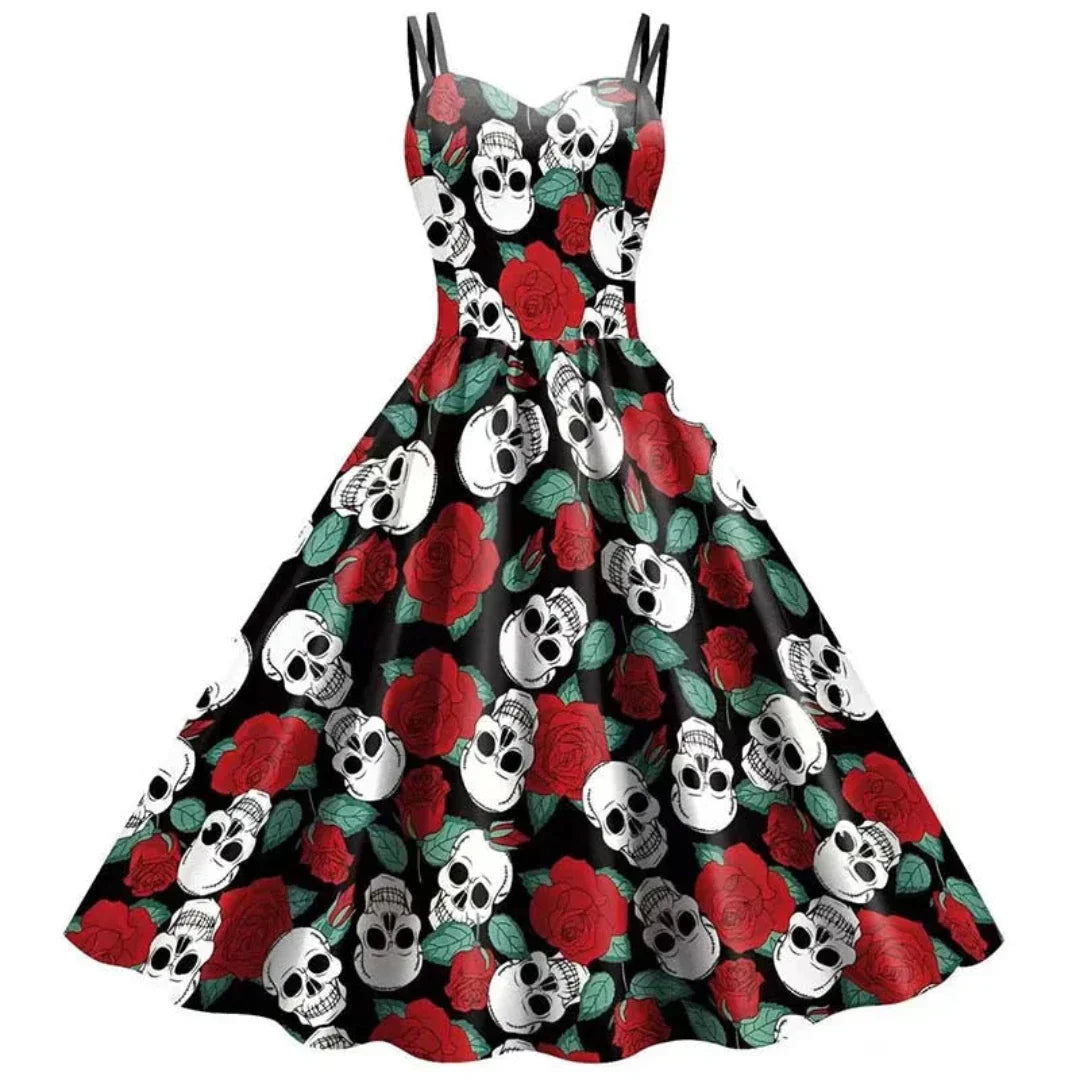Naisten Goottilainen A-linjainen Mekko Vintage Tyylillä 3