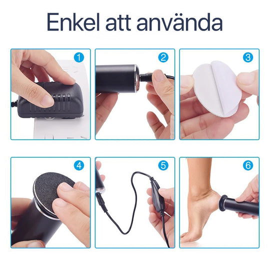 Sähkökäyttöinen Jalkaviila Kannettava 360° Pyörivä Pää 5