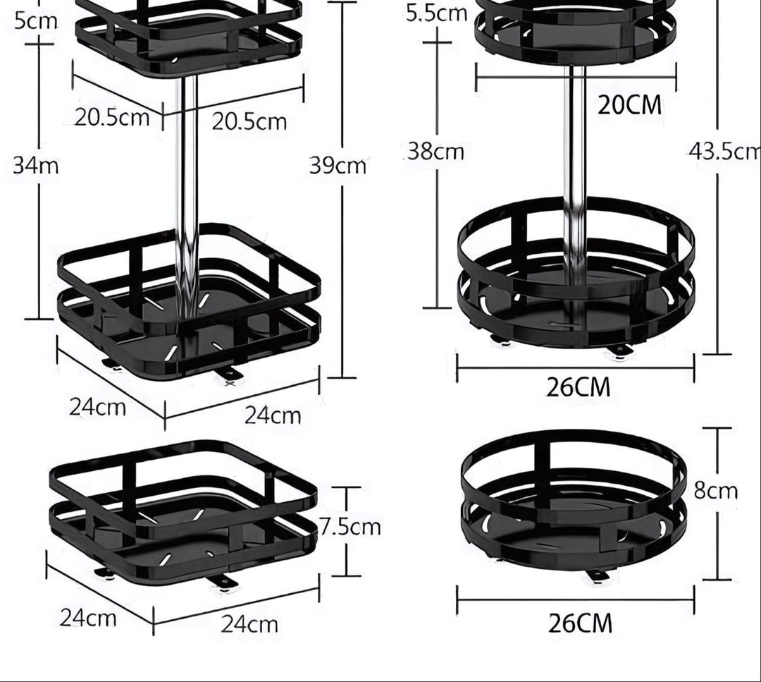 Säilytysteline Pyörivä 360° 6