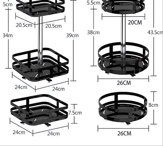 Säilytysteline Pyörivä 360° 6