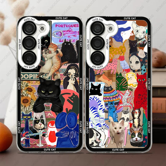 Samsung Galaxy Phone Case Cat Collage 0