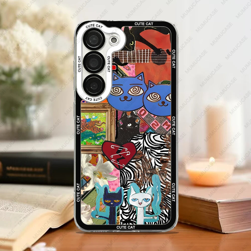 Samsung Galaxy Phone Case Cat Collage 5