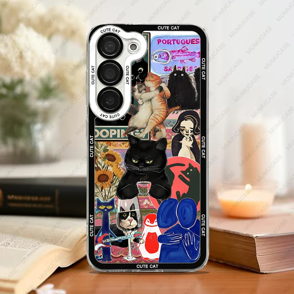 Samsung Galaxy Phone Case Cat Collage 8