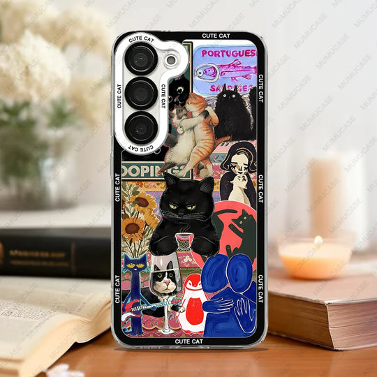 Samsung Galaxy Phone Case Cat Collage 8