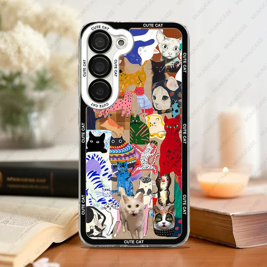 Samsung Galaxy Phone Case Cat Collage 9
